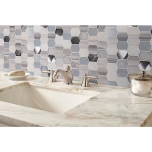 Smoky Alps Interlocking 12 in. x 14 in. Glass/Stone Mesh-Mounted Mosaic Wall Tile (9.7 sq. ft./Case)