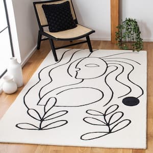 Fifth Avenue Ivory/Black 4 ft. x 6 ft. Abstract Area Rug