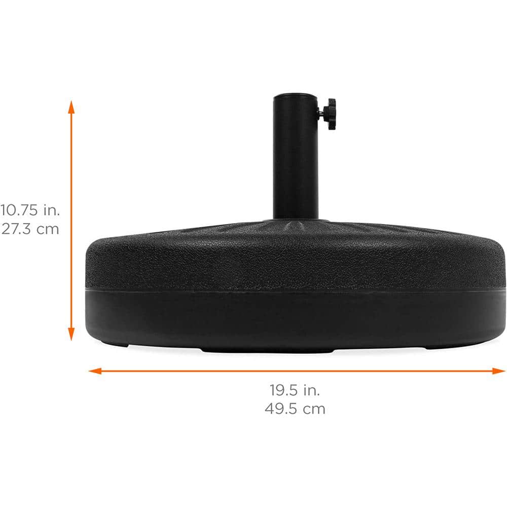 GoDecor 20" Umbrella Base Stand, Umbrella Stand Round Base Black