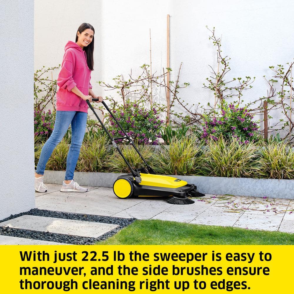 Karcher Yellow and Black Outdoor Push Sweeper