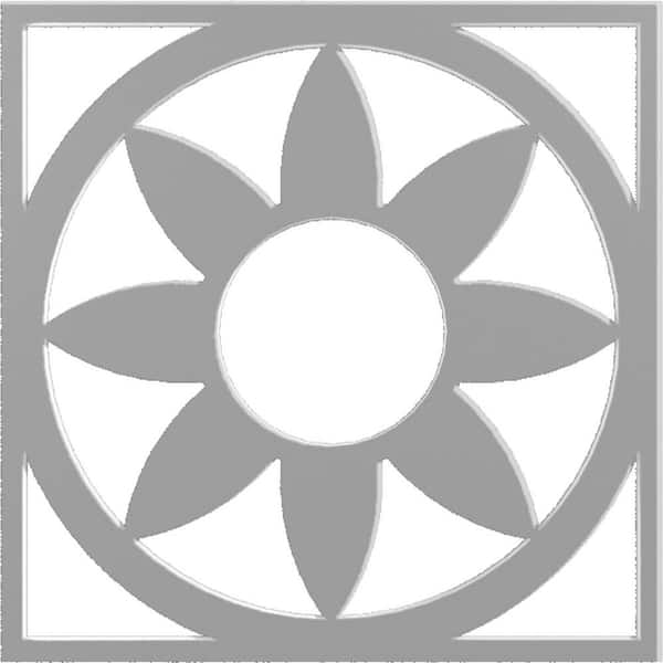 Ekena Millwork 3/4 in. x 26 in. x 26 in. Blume Architectural Grade PVC Peirced Ceiling Medallion