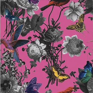 Jardin Magenta Pink Removable Wallpaper Sample