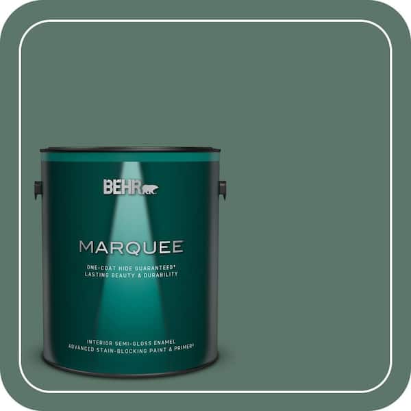 BEHR MARQUEE 1 gal. #S420-6 Pine Brook Semi-Gloss Enamel Interior Paint & Primer