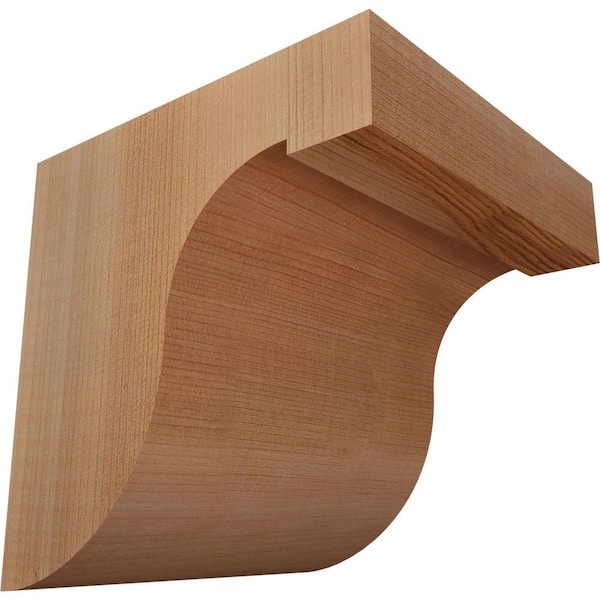 Ekena Millwork 5-1/2 in. x 6 in. x 6 in. Western Red Cedar Del Monte Smooth Corbel