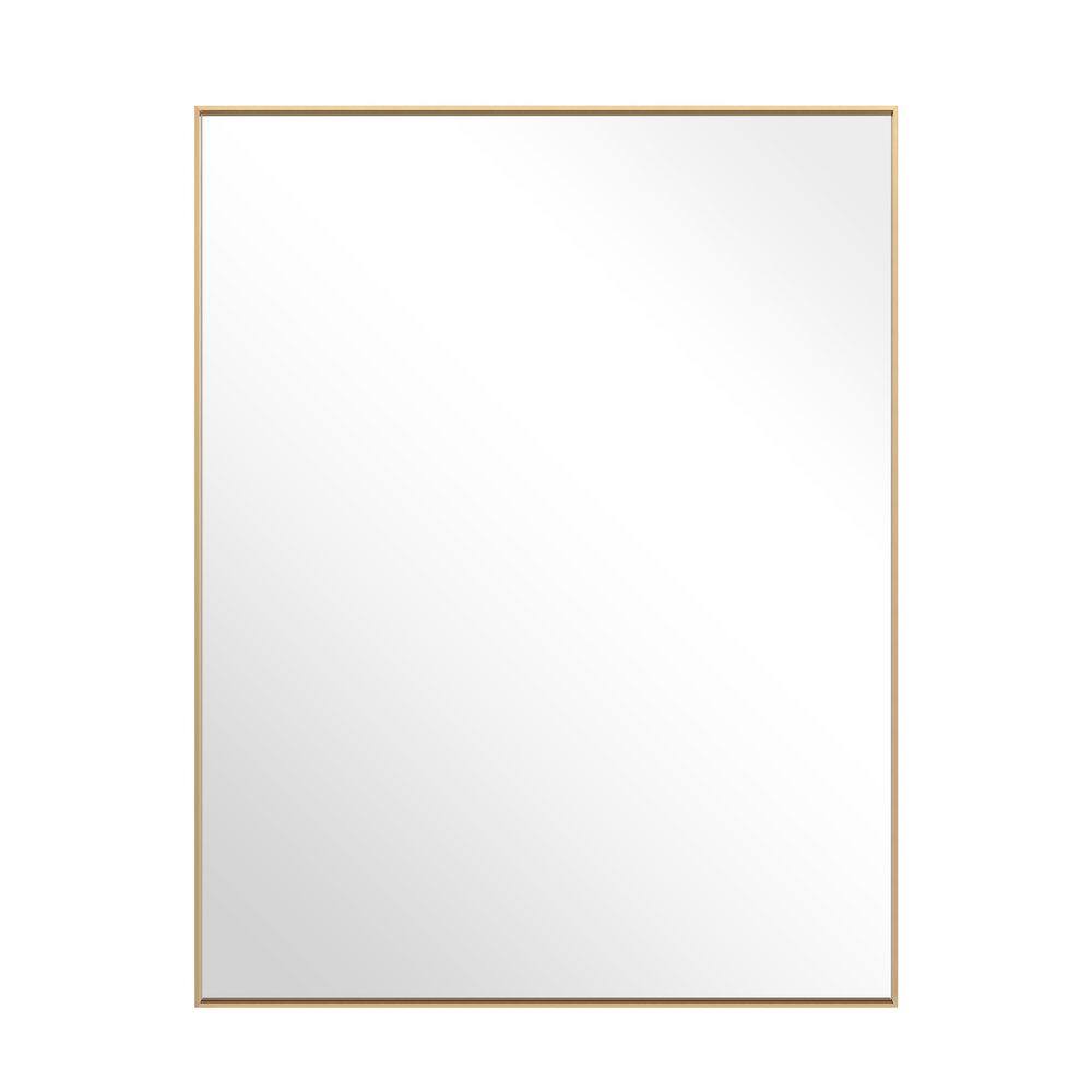 Elegant Gold Aluminum Framed 48"x36" Rectangular Vanity Mirror