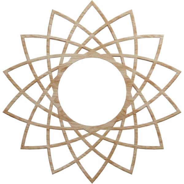 Ekena Millwork 0.25 in. x 6.875 in. x 18 in. Wood Medallion Moulding