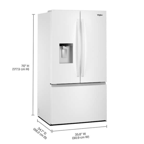 Whirlpool French Door Fridge (WRFF3536SW) - White Whirlpool French Door Fridge (WRFF3536SW) - White