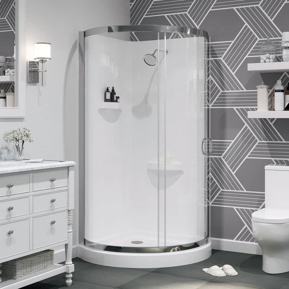 OVE Decors Breeze 38 in. L x 38 in. W x 77.36 in. H Corner