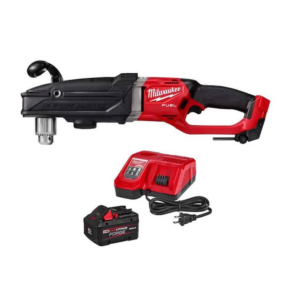 M18 FUEL 18V Lith-Ion Brushless Cordless GEN 2 SUPER HAWG 1/2 in. Right Angle Drill w/ FORGE 8. 0Ah Battery & Charger