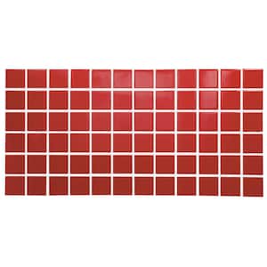 Restore Red 12 in. x 24 in. Glazed Ceramic Mosaic Tile (2 sq. ft./each)