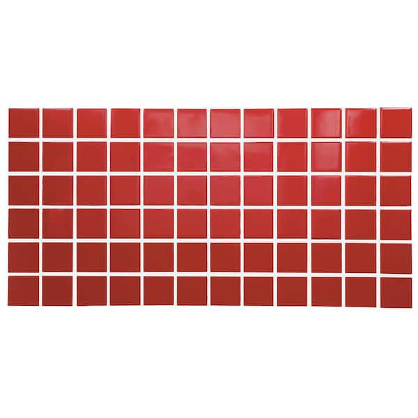 Daltile Restore Red 12 in. x 24 in. Glazed Ceramic Mosaic Tile (24 sq. ft./Case)
