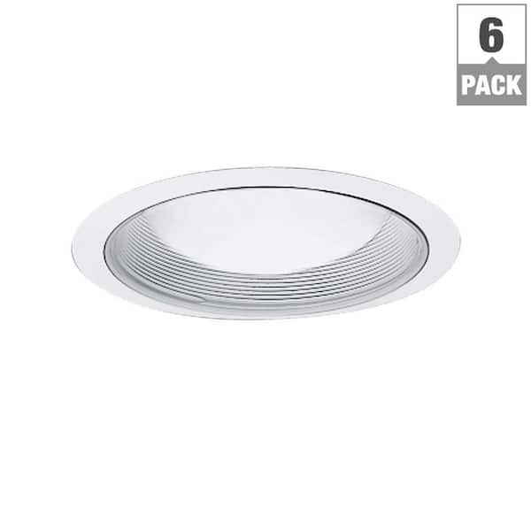 Halo 30WATH 6 in White Recessed Ceiling Light Baffle Trim 6-Pack New 