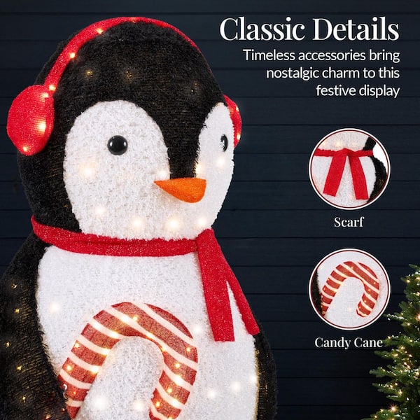 Best Choice Products 60 in. Outdoor Solo Pop-Up Penguin Christmas