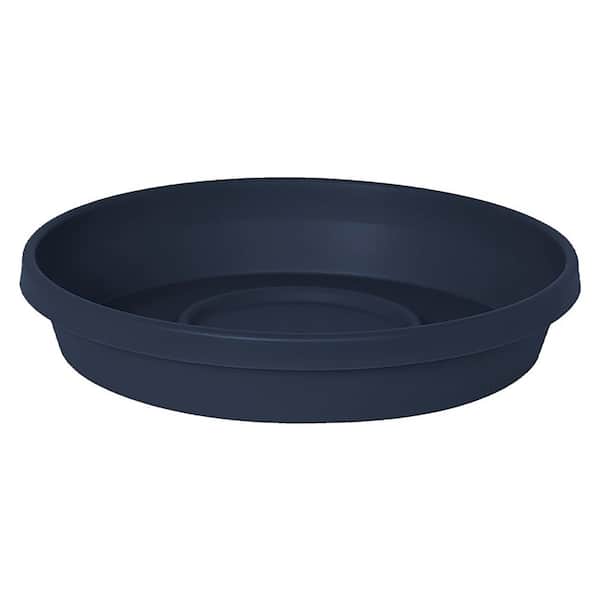 Bloem Terra 13 in. Navy Plastic Plant Saucer Tray