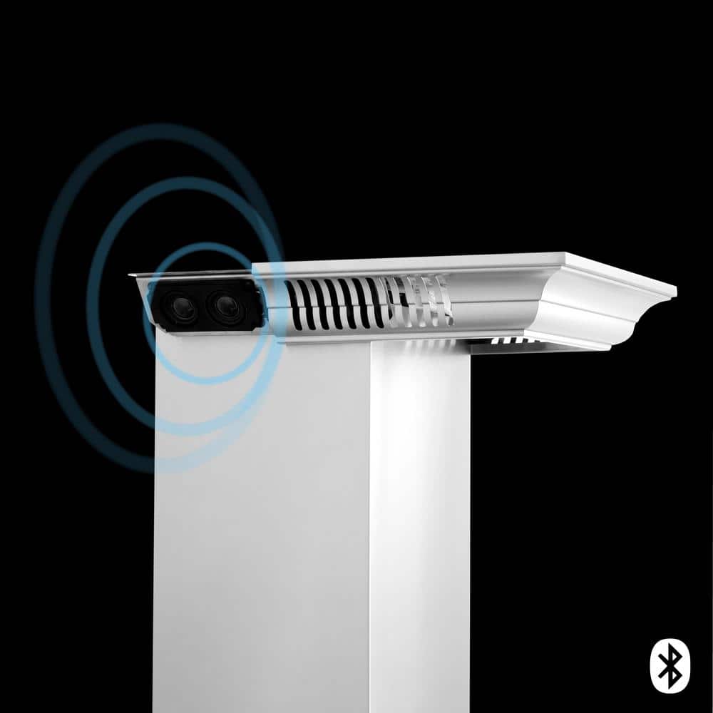 36-inch Stainless Steel Wall Mount Range Hood with Bluetooth Speakers