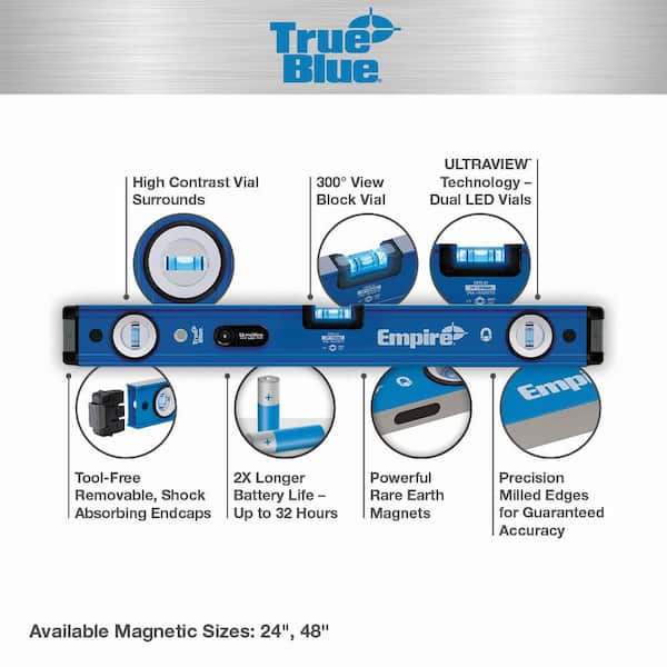 48 in. UltraView LED Magnetic Box Level