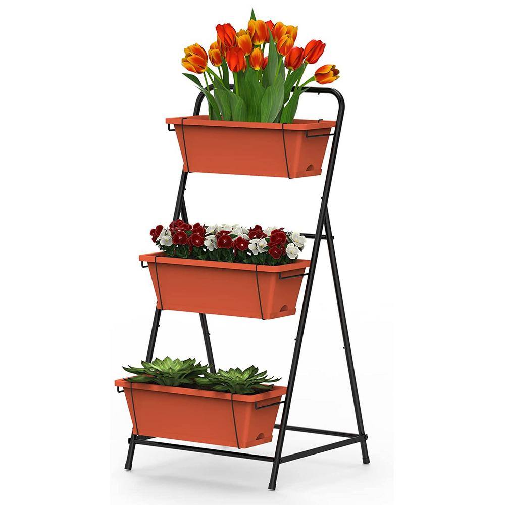 Oumilen Vertical Garden Planter 3Tier Plastic Vertical Raised Garden