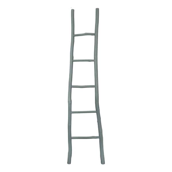 Storied Home Grey Decorative Wood Ladder