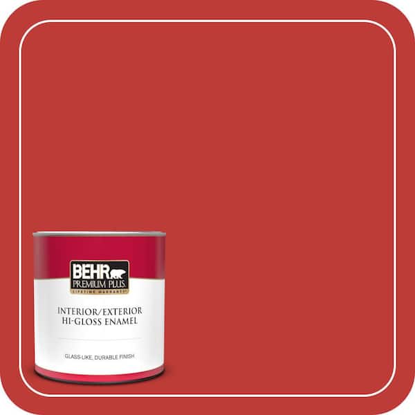 BEHR PREMIUM PLUS 1 qt. #P150-7 Flirt Alert Hi-Gloss Enamel Interior/Exterior Paint & Primer