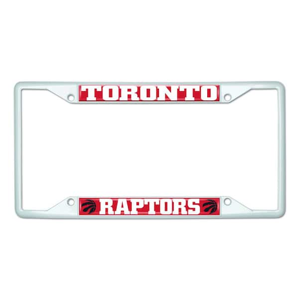 FANMATS Universal Fit NBA - Toronto Raptors License Plate Frame - White