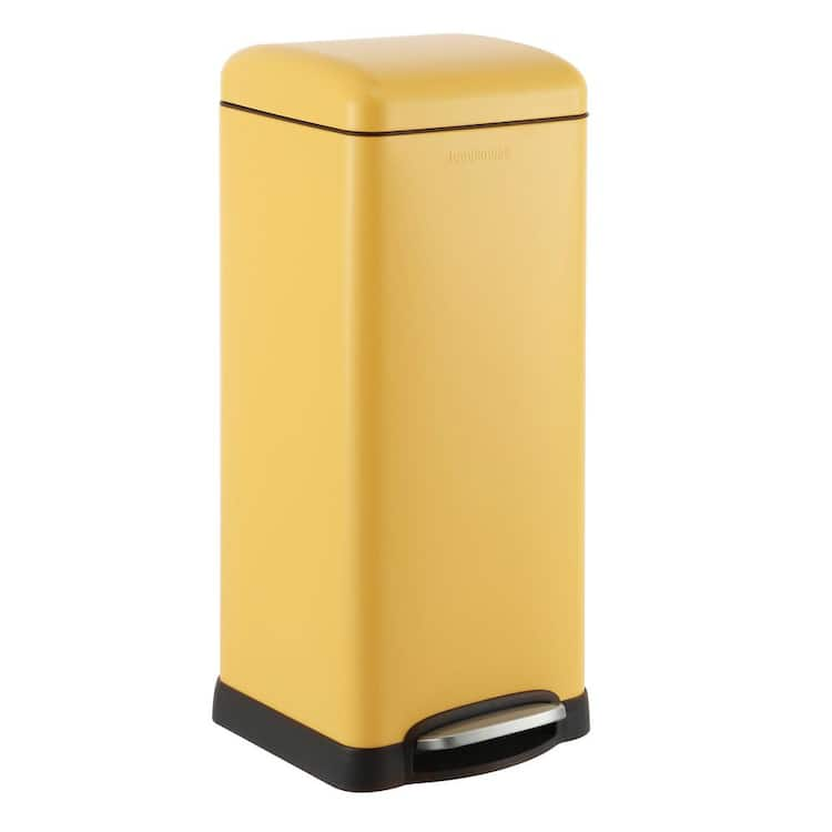 happimess Betty Retro 8 Gal. Step-Open Trash Can, Daffodil Yellow