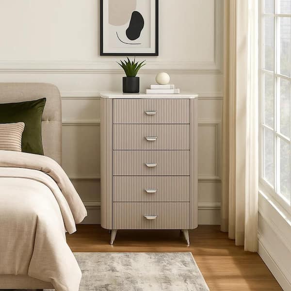 5 drawer grey dresser Amazon.com: Wodeer Grey Dresser Tall 5 Drawer Dresser for Bedroom, Wood  Chest of Drawers with LED Lights, Charging Station, Metal Handles, Modern  Storage Cabinet and Organizer Drawers for Living Room, Hallway :