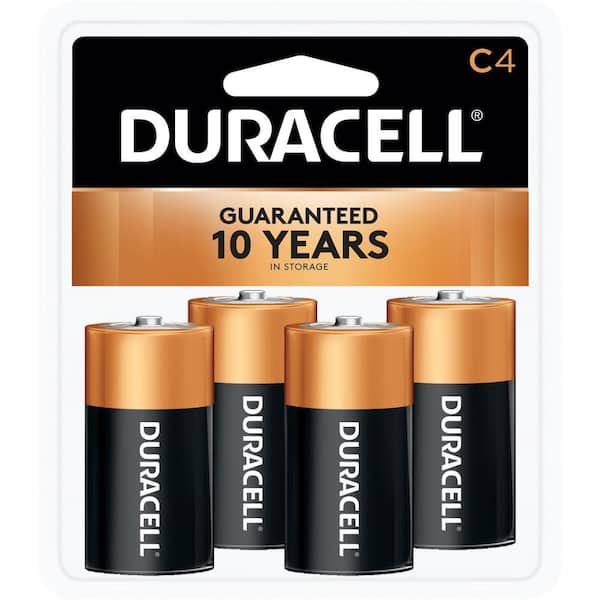 Duracell Coppertop C Alkaline Batteries, 4 Count