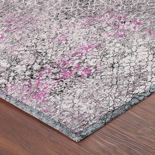 Chantille Machine Washable Indoor/Outdoor Abstract ACN2743 Pink 2 ft. x 3 ft. Accent Rug