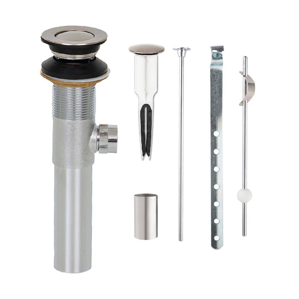 2-in-1 Easy Popup Brass Pop-Up Drain, Brushed Nickel price history on PriceWatchPro