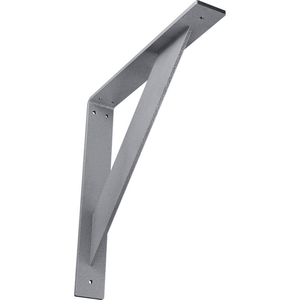 Hammered Light Blue 14" Traditional Steel Shelf Bracket