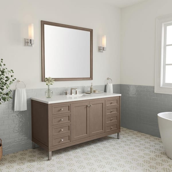 James Martin Vanities Chicago 60.0 in. W x 23.5 in. D x 33.76 in. H ...