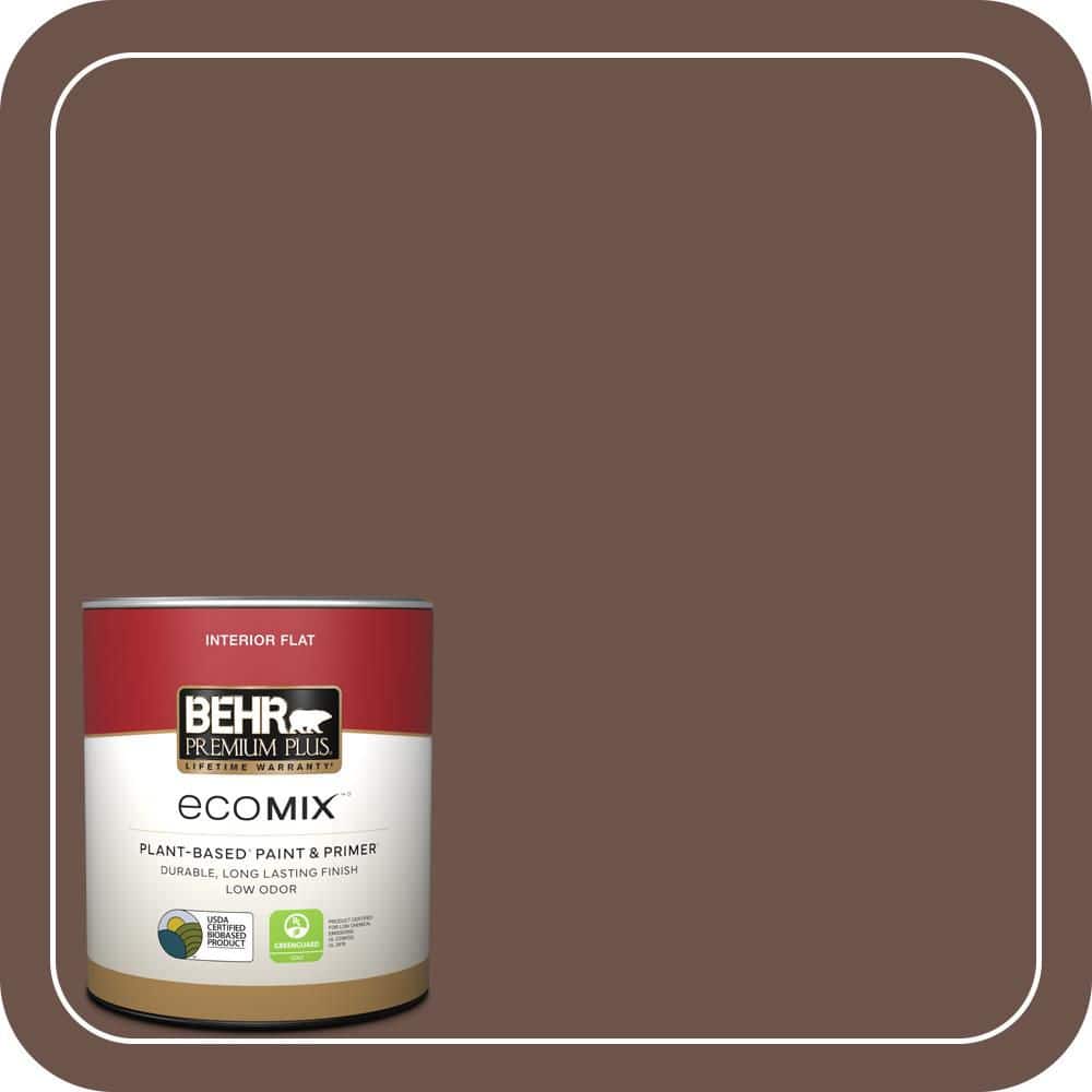 1 qt. #N130-7 Double Fudge Flat EcoMix Plant-Based Interior Paint & Primer price history on PriceWatchPro