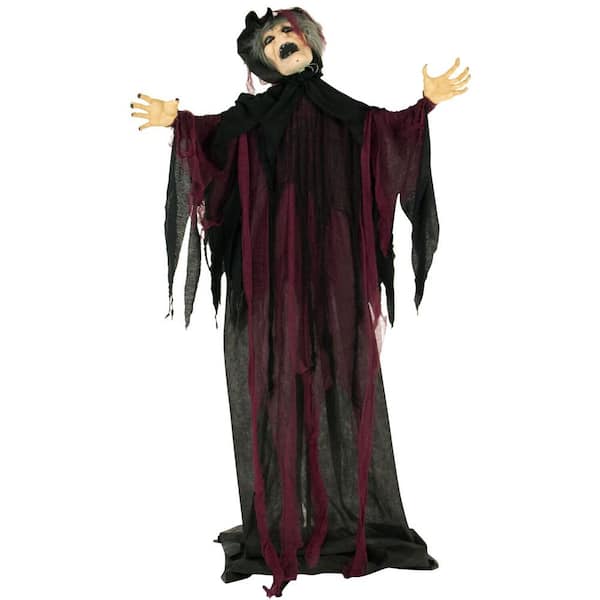 Haunted Hill Farm 67 in. Touch Activated Animatronic Witch