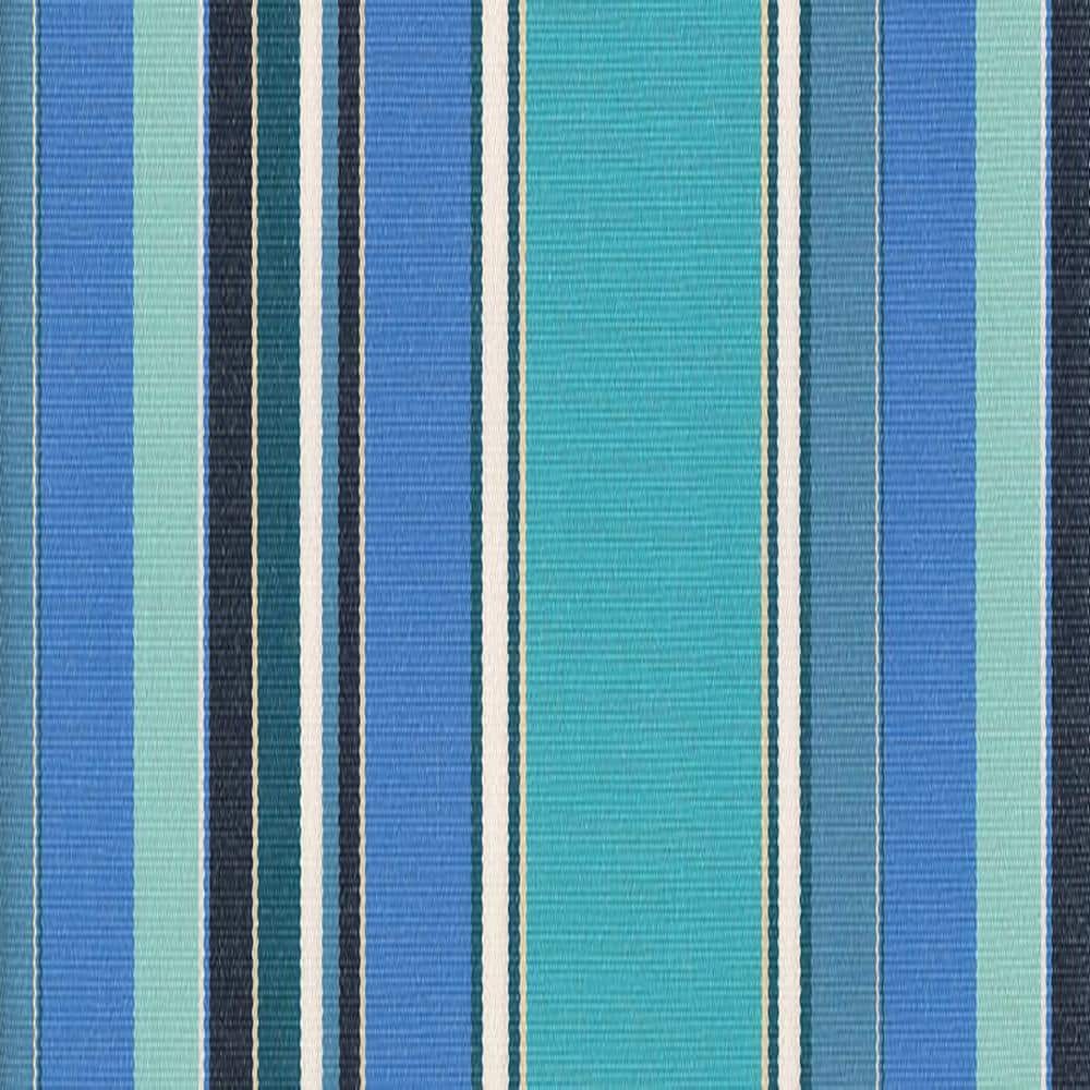 Dolce Oasis Blue Stripe Square Outdoor Throw Pillows Set