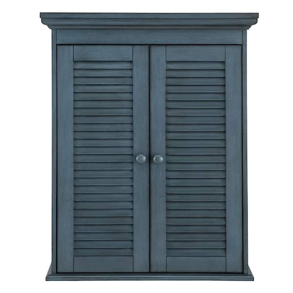 Home Decorators Collection Cottage 23-5/8 in. x 29-1/8 in. Wall Cabinet in Harbor Blue