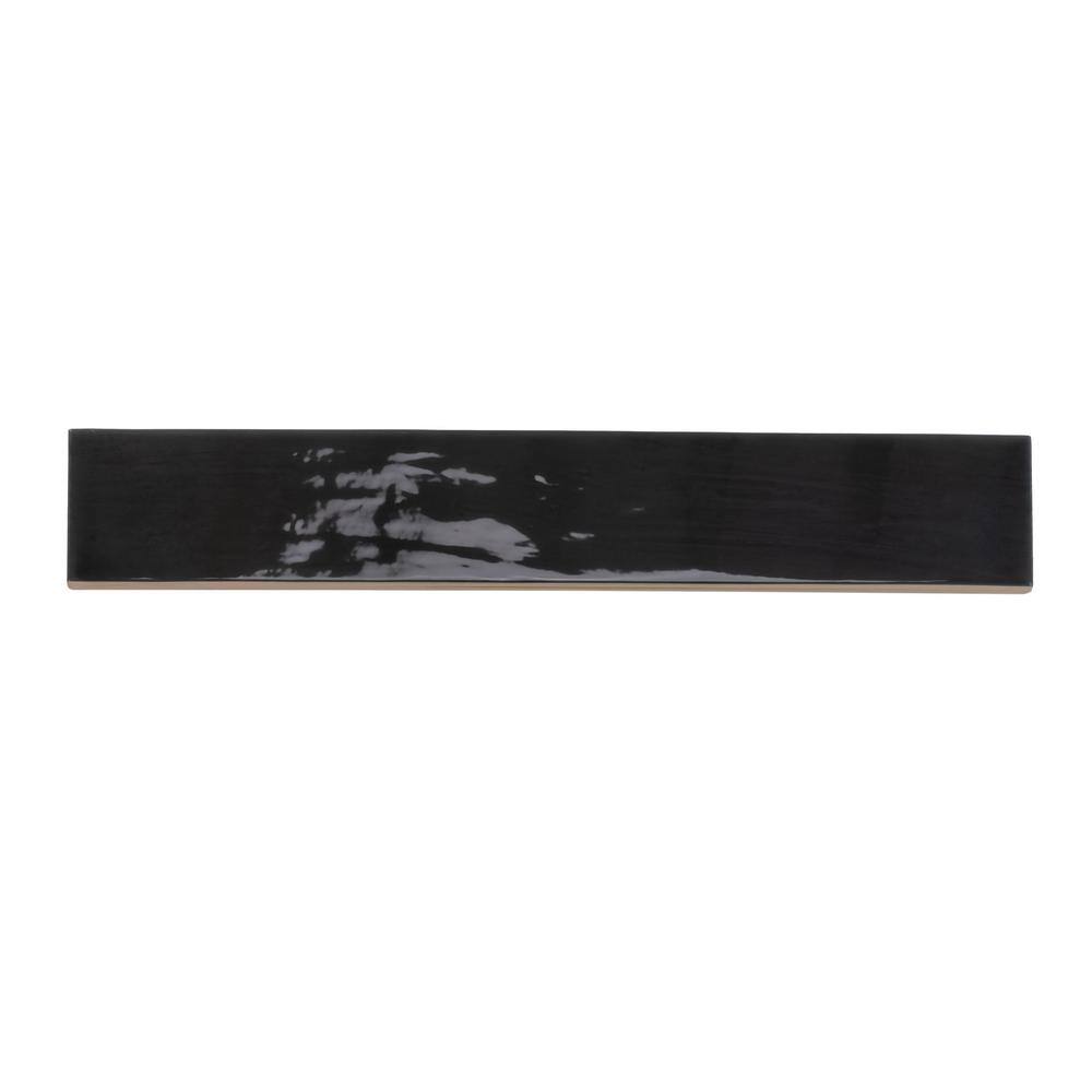 Silken Black 2.56 in. x 8 in. Glossy Ceramic Subway Wall and Floor Tile Sample (0.11 Sq. ft./case) (1-pack) price history on PriceWatchPro
