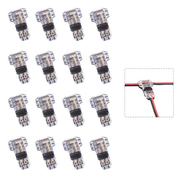 Vrbgify 10 Amp 3 Way 2 Pin Small Wire Connectors Fits 24-20 Gauge Wire 16-Pack