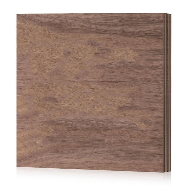 1/8 in. x 1 ft. x 1 ft. Walnut Plywood Project Panel 6-Pack for Laser Cutting and Engraving