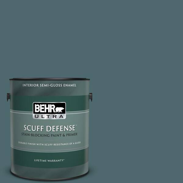 BEHR ULTRA 1 gal. #510F-6 Solitude Extra Durable Semi-Gloss Enamel Interior Paint & Primer