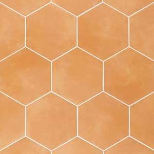 Eclipse Orange 7.79 in. x 8.98 in. Matte Porcelain Floor and Wall Tile (9.03 sq. ft. /Case)
