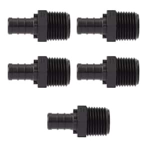 1/2 in. Plastic PEX-B Barb x Male Pipe Thread Adapter (5-Pack)