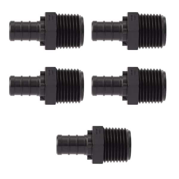 Apollo 1/2 in. Plastic PEX-B Barb x Male Pipe Thread Adapter (5-Pack)