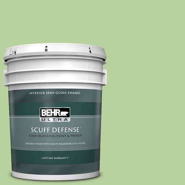 BEHR ULTRA 5 gal. #P380-4 Four Leaf Clover Extra Durable Semi-Gloss Enamel Interior Paint & Primer
