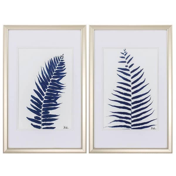 PROPAC "INDIGO FERNS S/2" Framed Wall Art Nature 28 in. x 18 in.