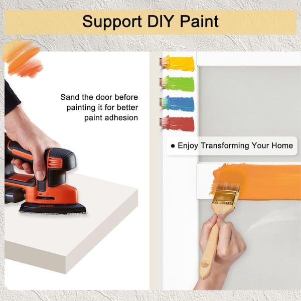 144 in. x 80 in. 5-Lite Frosted Glass Primed White MDF Closet Sliding Door No Grooving Black Handles and Hardware