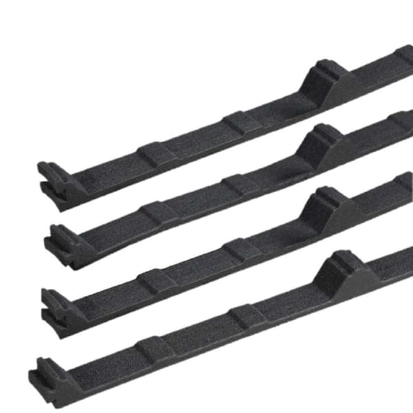 Gibraltar Building Products 3 ft. Inside Closure Strip Foam SM-Rib Roof Accessory in Black (4-Pack)