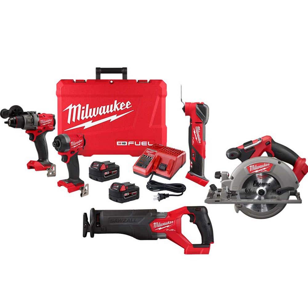 Milwaukee M18 FUEL 18Volt Lithium Ion Brushless Cordless Combo Kit 4Tool with Brushless Multi