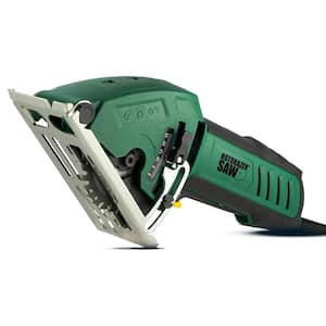 3.35 in. Blade Compact Circular Saw Set for DIY Projects Cut Any Type of Material (Green)