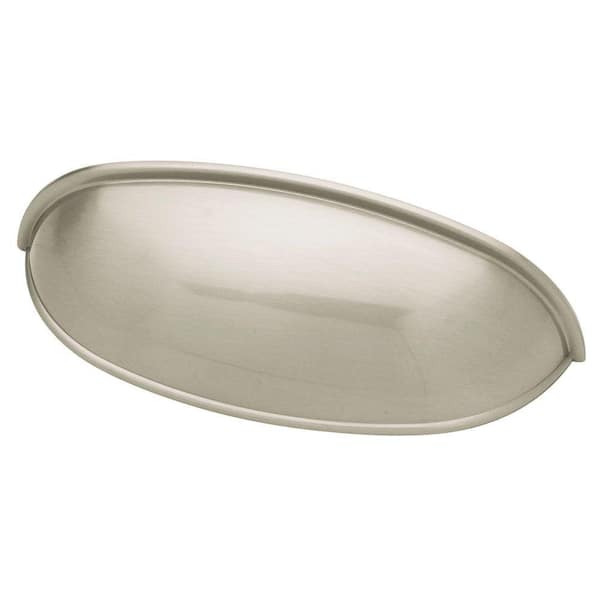 Liberty Liberty Cup Dual Mount 2-1/2 or 3 in. (64/76 mm) Satin Nickel Cabinet Drawer Cup Pull