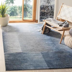 Galaxy Blue/Navy 9 ft. x 12 ft. Abstract Area Rug